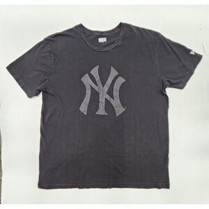 NEW ERA NEW YORK YANKEES NY TSHIRT L‎ DISTRESSED FADED BLACK